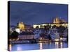 Czech Republic, Prague, Stare Mesto (Old Town), Charles Bridge, Hradcany Castle and St. Vitus Cathe-Michele Falzone-Stretched Canvas