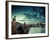 Czech Republic, Prague, Stare Mesto (Old Town), Charles Bridge, Hradcany Castle and St. Vitus Cathe-Michele Falzone-Framed Photographic Print