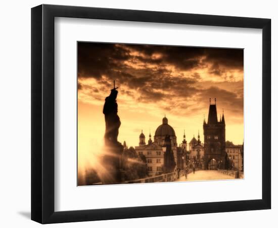 Czech Republic, Prague, Stare Mesto (Old Town), Charles Bridge-Michele Falzone-Framed Photographic Print