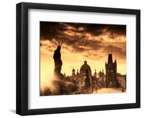 Czech Republic, Prague, Stare Mesto (Old Town), Charles Bridge-Michele Falzone-Framed Photographic Print