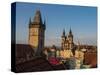 Czech Republic, Prague. Tyn Church in Old Town Square.-Julie Eggers-Stretched Canvas