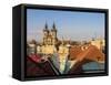 Czech Republic, Prague. Tyn Church in Old Town Square.-Julie Eggers-Framed Stretched Canvas