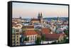 Czech Republic, Prague. View of Mala Strana Old Town from Letna Park, on Letna Hill.-Jason Langley-Framed Stretched Canvas