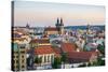 Czech Republic, Prague. View of Mala Strana Old Town from Letna Park, on Letna Hill.-Jason Langley-Stretched Canvas