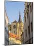 Czech Republic, Prague. View of steeple and clock in old town Prague.-Julie Eggers-Mounted Photographic Print