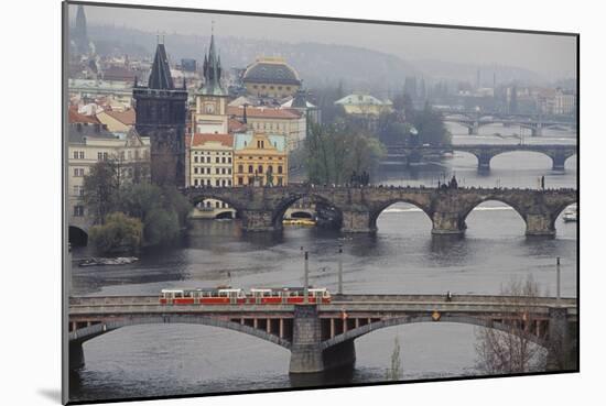 Czech Republic, Prague, View of Vitava River and the Old Town-Ali Kabas-Mounted Photographic Print