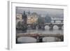 Czech Republic, Prague, View of Vitava River and the Old Town-Ali Kabas-Framed Photographic Print