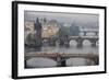 Czech Republic, Prague, View of Vitava River and the Old Town-Ali Kabas-Framed Photographic Print