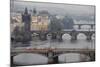 Czech Republic, Prague, View of Vitava River and the Old Town-Ali Kabas-Mounted Photographic Print