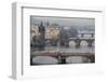 Czech Republic, Prague, View of Vitava River and the Old Town-Ali Kabas-Framed Photographic Print