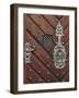 Czech Republic, Prague. Wooden Door with Silver Ornaments-Petr Bednarik-Framed Photographic Print