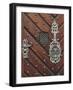 Czech Republic, Prague. Wooden Door with Silver Ornaments-Petr Bednarik-Framed Photographic Print