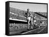 Czech Track and Field Gold Medalist Emil Zatopek, Leading Pack, Competing in 1952 Olympic Games-Mark Kauffman-Framed Stretched Canvas