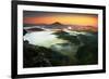 Czech Typical Autumn Landscape. Hills and Villages with Foggy Morning. Morning Fall Valley of Bohem-Ondrej Prosicky-Framed Photographic Print