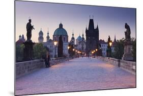 Czechia, Prague, Charles Bridge-Rainer Mirau-Mounted Photographic Print