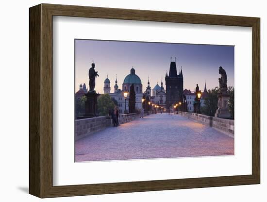 Czechia, Prague, Charles Bridge-Rainer Mirau-Framed Photographic Print