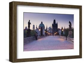 Czechia, Prague, Charles Bridge-Rainer Mirau-Framed Photographic Print