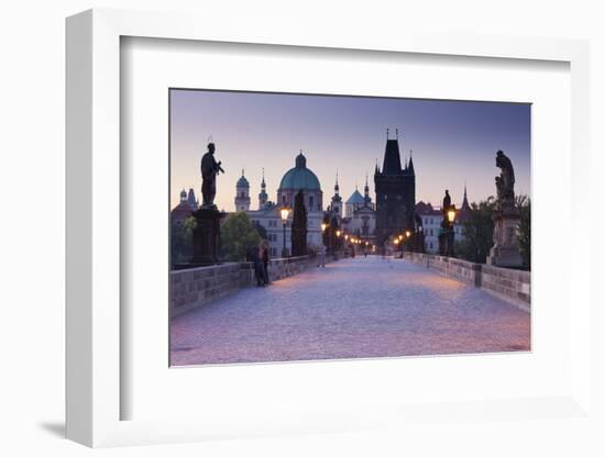 Czechia, Prague, Charles Bridge-Rainer Mirau-Framed Photographic Print