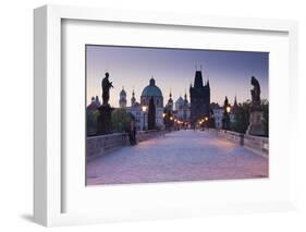 Czechia, Prague, Charles Bridge-Rainer Mirau-Framed Photographic Print