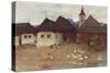 Czechoslovakia: Vazsecz, a Slovak Village (Colour Litho)-Adrian Scott Stokes-Stretched Canvas