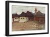 Czechoslovakia: Vazsecz, a Slovak Village (Colour Litho)-Adrian Scott Stokes-Framed Giclee Print