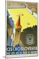 Czechoslovakia - Visit Jicin and the Rocks of Prachov Travel Poster-L. Horak-Mounted Giclee Print
