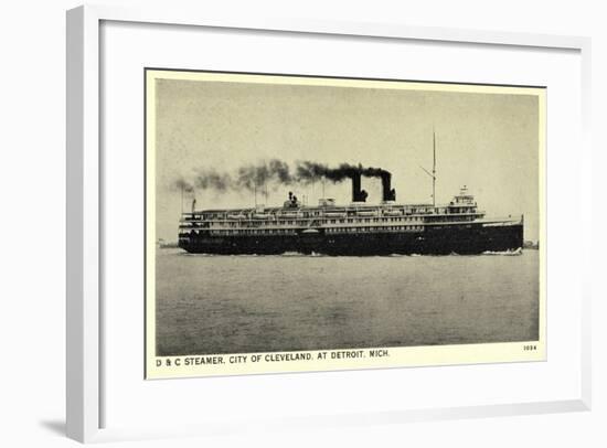 D and C Steamer, City of Cleveland at Detroit Michigan-null-Framed Giclee Print
