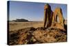 D'Anoa natural arch, Sahara desert, Ennedi, Chad, Africa-Michal Szafarczyk-Stretched Canvas