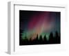 D. Aurora Borealis Alaska Red Skies Northern Lights Copper Center Alaska-pinky-Framed Photographic Print