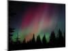 D. Aurora Borealis Alaska Red Skies Northern Lights Copper Center Alaska-pinky-Mounted Photographic Print