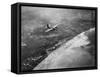 D-Day - Bomber Giving Air Support to Infantry Invasion-Robert Hunt-Framed Stretched Canvas