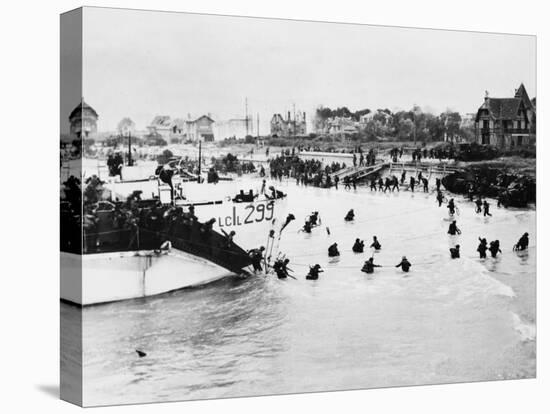 D-Day - British and Canadian Troops Landing - Juno Beach-Robert Hunt-Stretched Canvas