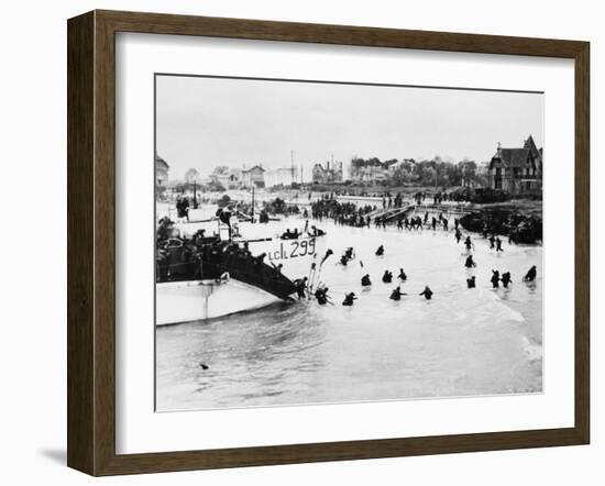 D-Day - British and Canadian Troops Landing - Juno Beach-Robert Hunt-Framed Photographic Print