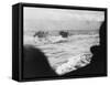 D-Day - Coastguard Landing Barges under Heavy Fire-Robert Hunt-Framed Stretched Canvas