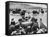 D-Day - Landing in France - Omaha Beach-Robert Hunt-Framed Stretched Canvas