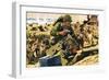 D-Day Landing-English School-Framed Giclee Print