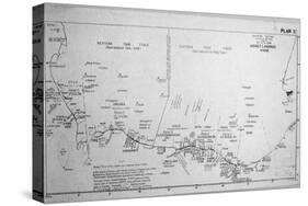 D-Day Map 1944-null-Stretched Canvas