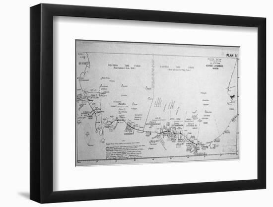 D-Day Map 1944-null-Framed Photographic Print