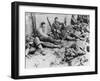 D-Day - US Troops Resting Following Initial Assault-Robert Hunt-Framed Photographic Print