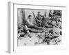 D-Day - US Troops Resting Following Initial Assault-Robert Hunt-Framed Photographic Print