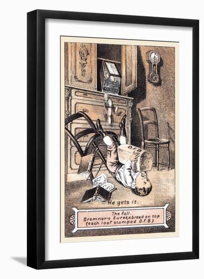 D.F. Bremners Crackers "He Gets It"-null-Framed Art Print