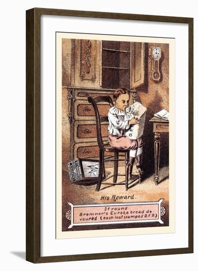 D.F. Bremners Crackers "His Reward"-null-Framed Art Print