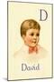 D for David-Ida Waugh-Mounted Art Print