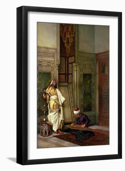 D Guard with a Zither Player in an Interior-Ludwig Deutsch-Framed Giclee Print