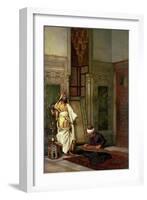 D Guard with a Zither Player in an Interior-Ludwig Deutsch-Framed Giclee Print