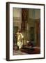 D Guard with a Zither Player in an Interior-Ludwig Deutsch-Framed Giclee Print