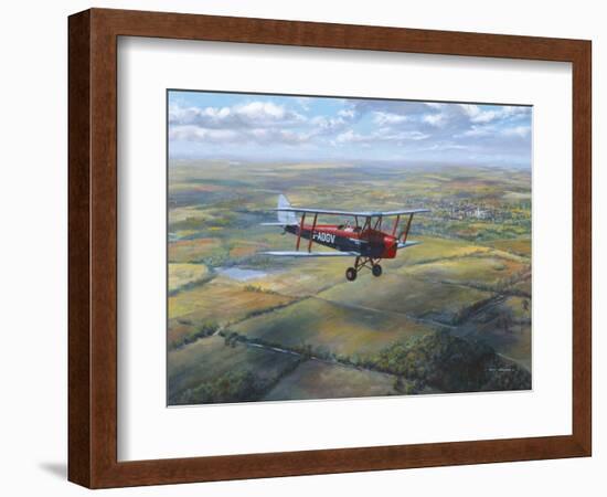 D.H. Tiger Moth-Roy Cross-Framed Art Print