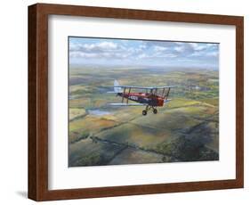 D.H. Tiger Moth-Roy Cross-Framed Art Print