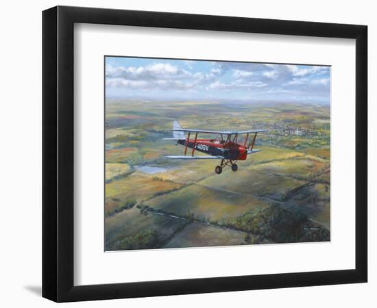 D.H. Tiger Moth-Roy Cross-Framed Art Print