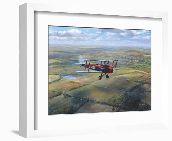 D.H. Tiger Moth-Roy Cross-Framed Art Print